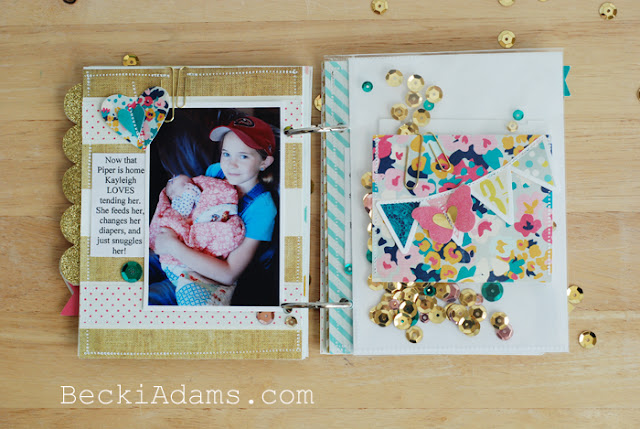 Create a Mini Album with the HSN We R Memory Keepers Fuse Tool Kit with @jbckadams Becki Adams [ad]  #scrapbooking #Minialbum #papercrafting #WRMKFuse