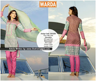 Warda Eid Lawn Catalog 2015