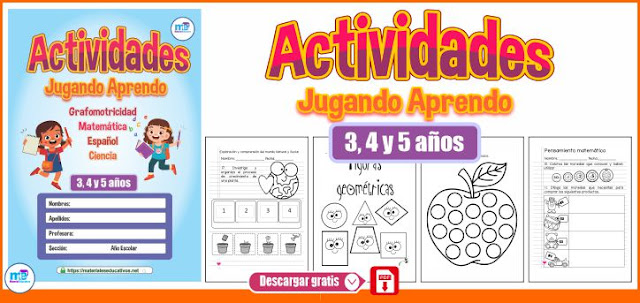 CUADERNILLO DE ACTIVIDADES PARA NIÑOS DE PREESCOLAR