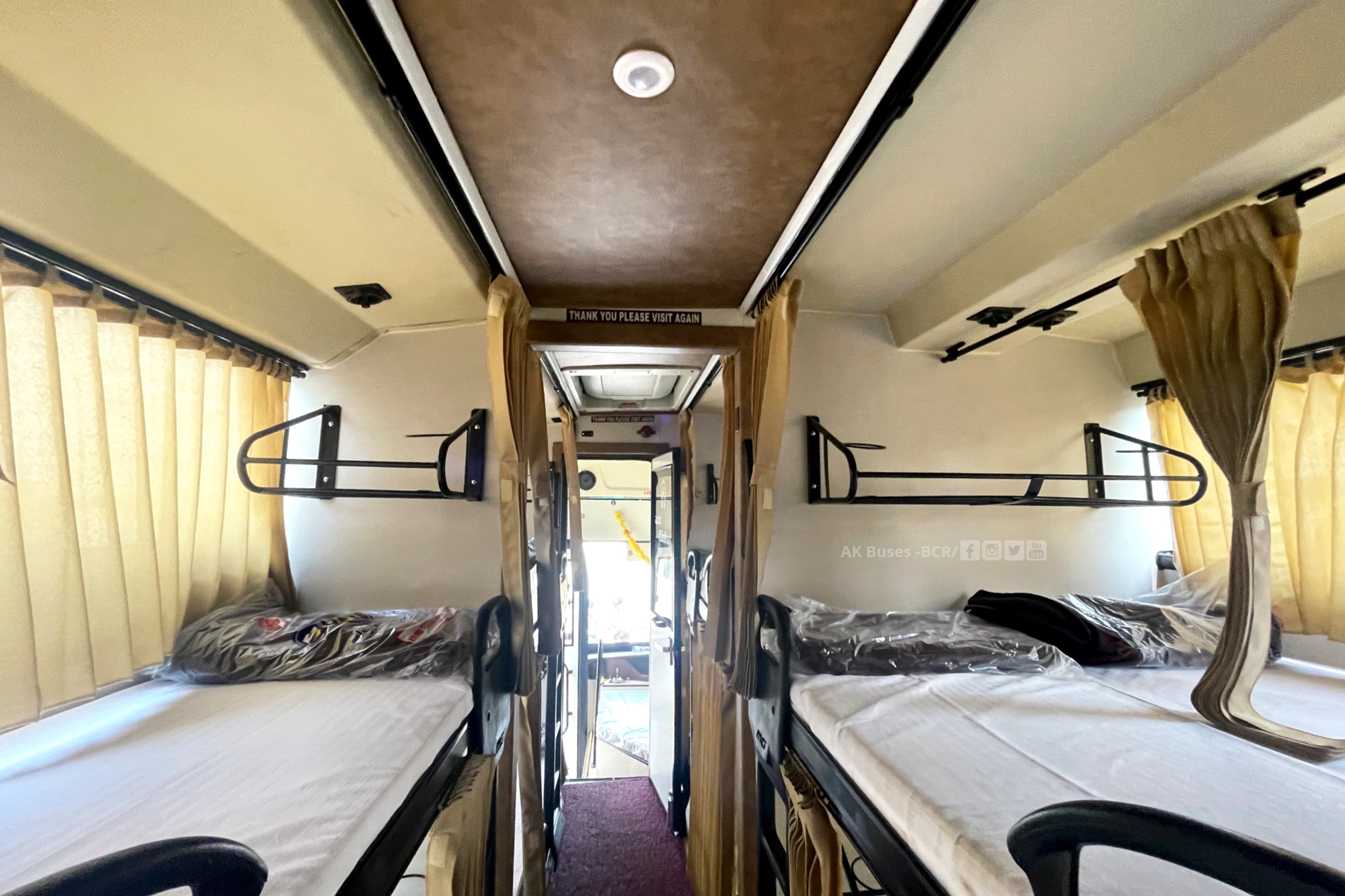Dada Brothers New Eicher MG Gliderz Executive Sleeper Bus interior