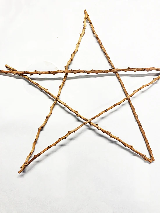 sticks laid out in a star