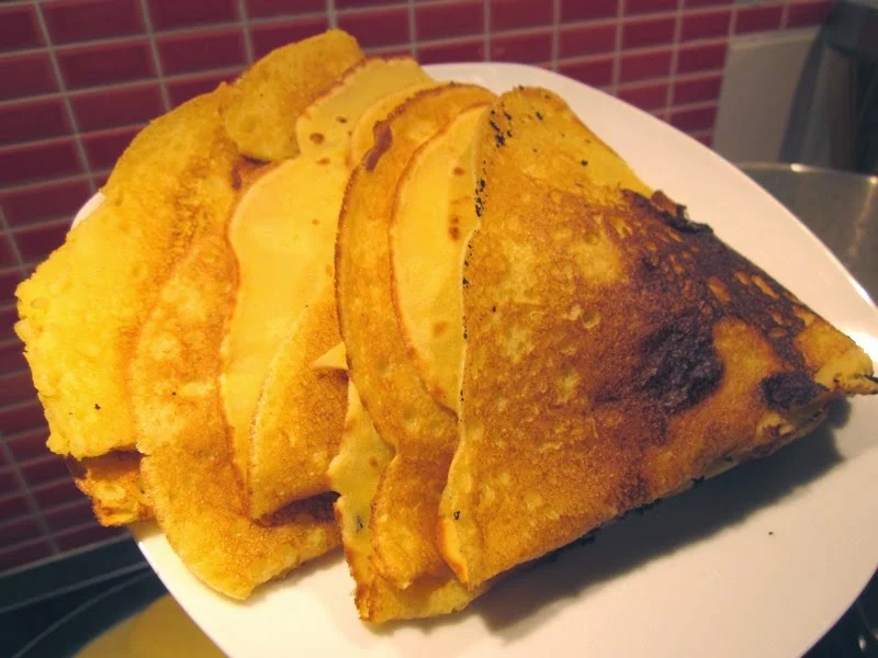 crêpes sans gluten à la farine de maïs