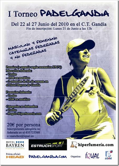 I Torneo PadelGandia Junio 2010 C. T. Gandia