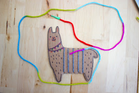 How to Weave an Adorable Cardboard Llama- Such a fun and easy way to introduce weaving to kids