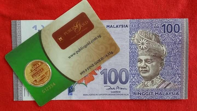 1 Dinar dan Duit Kertas RM 100