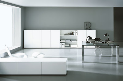 Home Office Furniture  on Contemporary Black And White Home Office Furniture Design