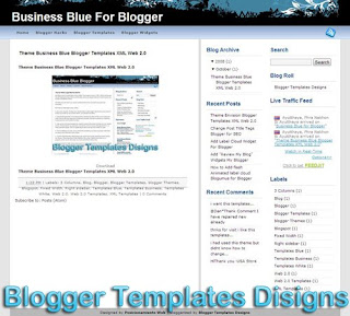 Theme Business Blue Blogger Templates XML Web 2.0