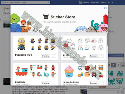 Sticker Facebook, Sticker Lucu difacebook, Sticker Lucu 2013, Menambah Sticker Lucu Facebook 2013