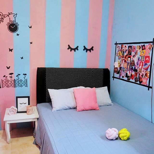 Terpopuler 26 Cat Dinding Kamar 2 Warna Biru Dan Pink