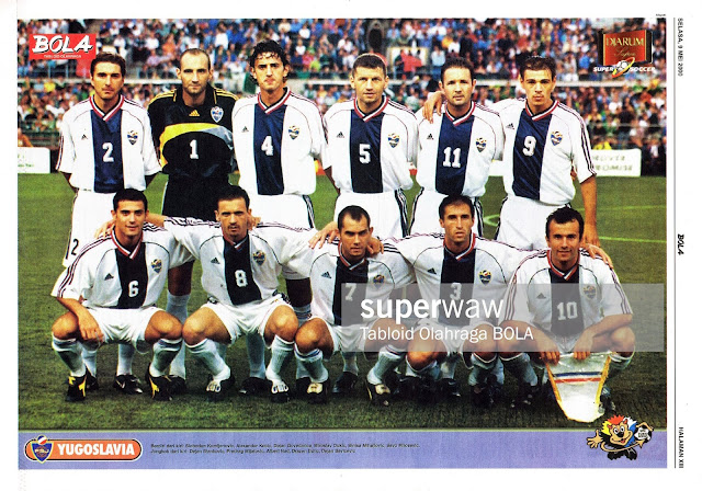 YUGOSLAVIA TEAM SQUAD EURO 2000 SOCCER