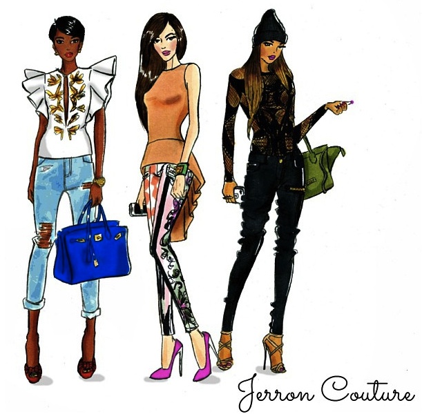 jerron couture fashion design illustration accessories illustration