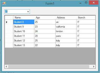 Filter data in datagridview according to combobox in c#