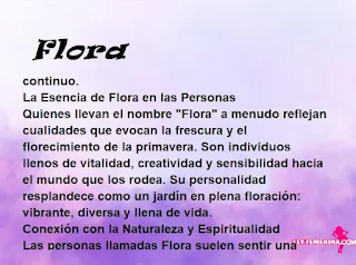 significado del nombre Flora
