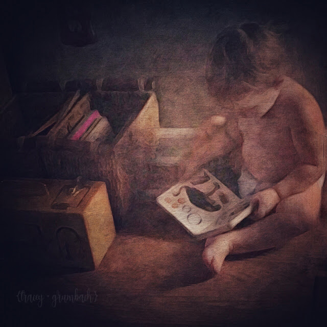 Baby reading a book