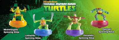 McDonalds Teenage Mutant Ninja Turtles toys Spinning 2015