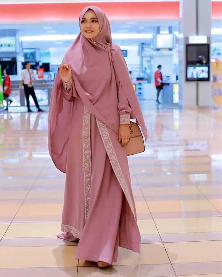 30 Model Gamis Syar I Desain Modern Remaja Terbaru - Model baju gamis syari