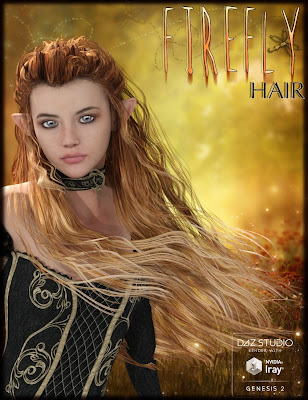 3d Models Art Zone - FireFly Hair for Genesis 2 Female(s) and V4