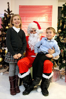 Top Ender and Big Boy with Santa (aka The only Male in the office daft enough to agree to be Santa)