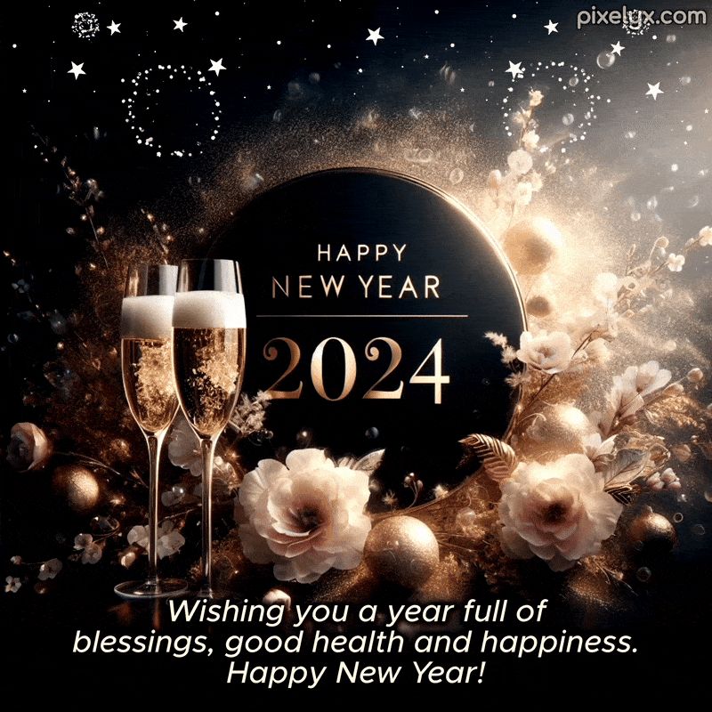 Animated Happy New Year 2024 Wishes Images