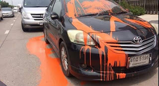  Photo: See what an angry man did to a car parked at the exit of his house