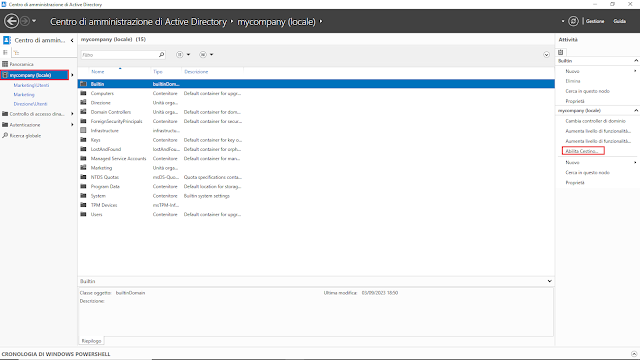 Centro di amministrazione di Active Directory