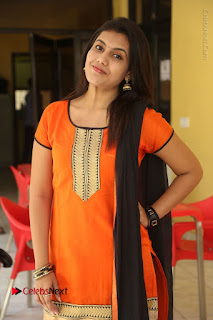 Telugu Actress Chandana Stills in Salwar Kameez at Karam Dosa Movie Press Meet  0048.JPG