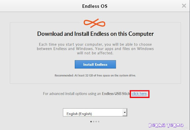 Instal OS Endless 1