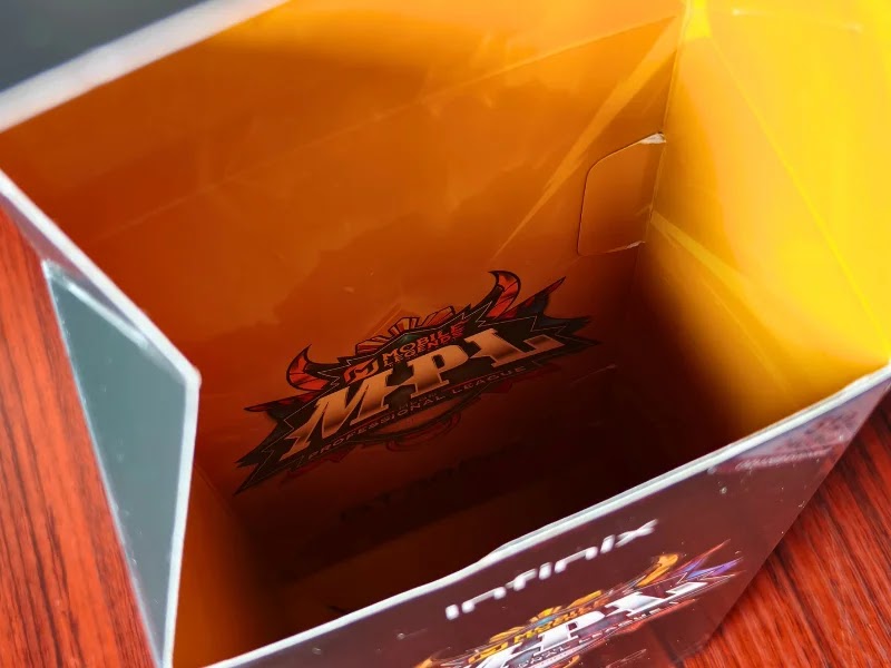 Mobile Legends: Bang Bang Professional League logo printed on the inner part of the packaging.