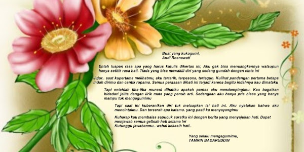 Contoh Surat Cinta Buat Pujaan Hati penuh Kreasi dalam Format Word