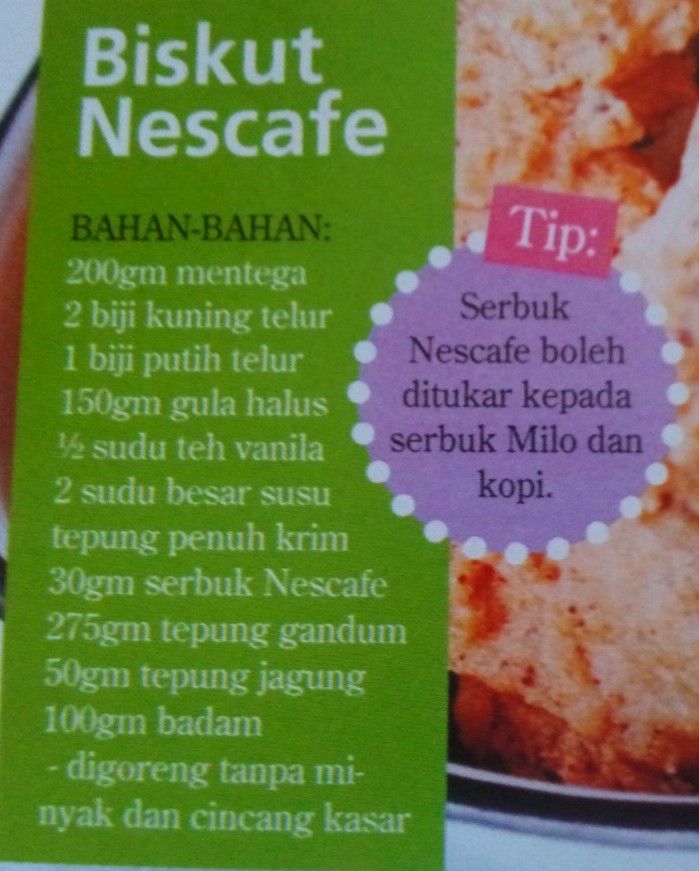 Resepililymaria (I): BISKUT NESCAFE