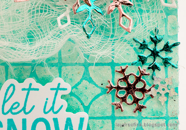 Layers of ink - Foil Snowflake Tag Tutorial by Anna-Karin Evaldsson.