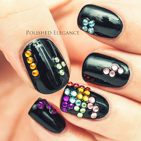 tetris manicure gaming manicure game nail art black nail polish tetris nail art rhinestones