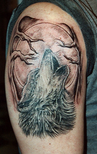 moon tattoo. wolves 3+wolf+moon+tattoo