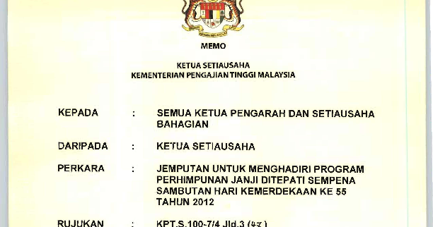 Surat Rasmi Permohonan Pengeluaran Wang - Selangor i