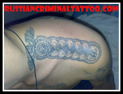 Russian Mafia tattoos, I could dig. Swastika/nazi symbols - are a sign of 