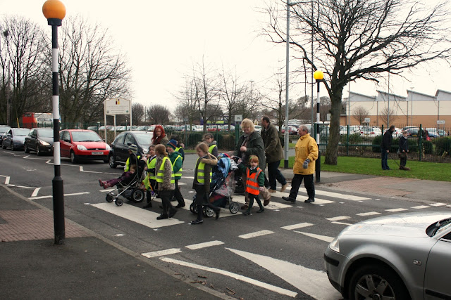 Take Care and Drive Slowly on Zebra Crossing