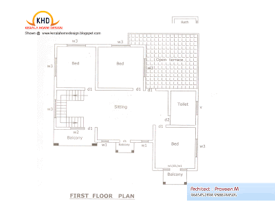 Kerala New Home Plan - 2840 Square Feet