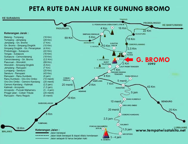  Apakah Anda termsuk orang yang suka berpetualang Lokasi, Letak, dan Rute Menuju Obyek Wisata Gunung Bromo