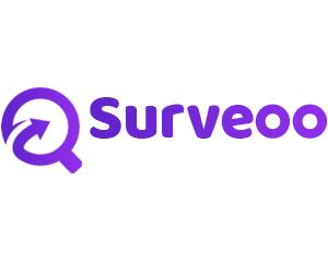 O logo do site Surveoo, onde a tua opinião pode valer dinheiro! Partilha as tuas ideias e opiniões em inquéritos e ganha recompensas. Ganha um rendimento extra de forma simples e rápida!