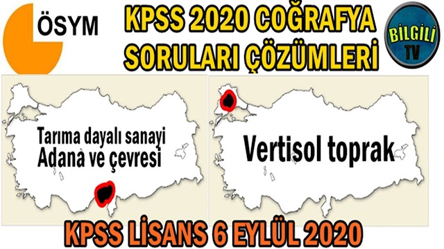 #kpss 2020 KPSS COĞRAFYA SORULARI VE CEVAPLARI