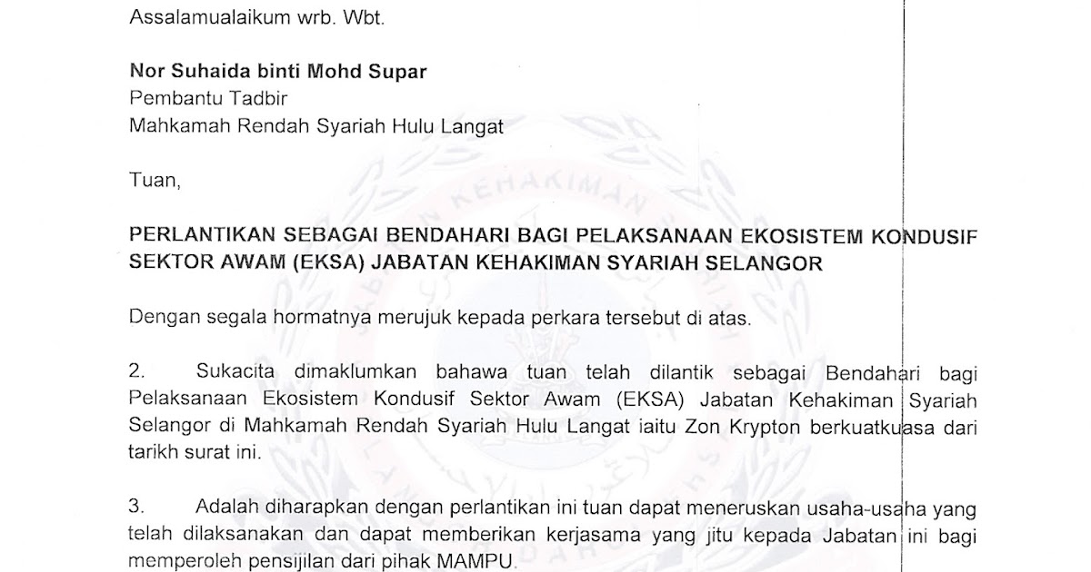 Slogan Dalam Surat Rasmi Kerajaan 2018