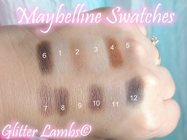 Maybelline "The Nudes" Eyeshadow Makeup Palette Swatch Review by Glitter Lambs