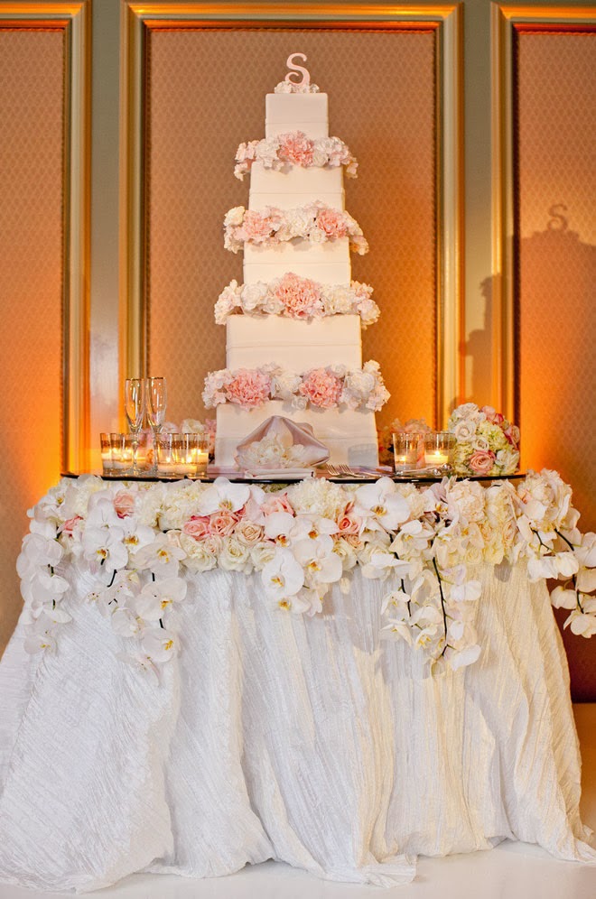 Fabulous Wedding Cake Table  Ideas Using Flowers Belle 