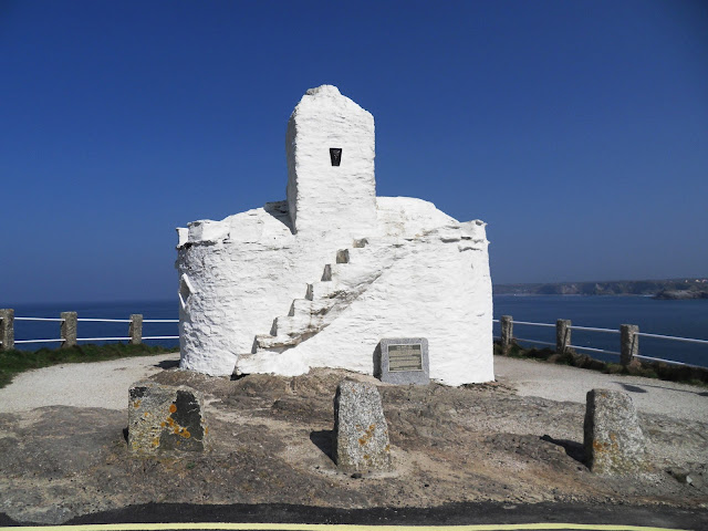 Huers Hut overlooking the sea at Newquay, Cornwall