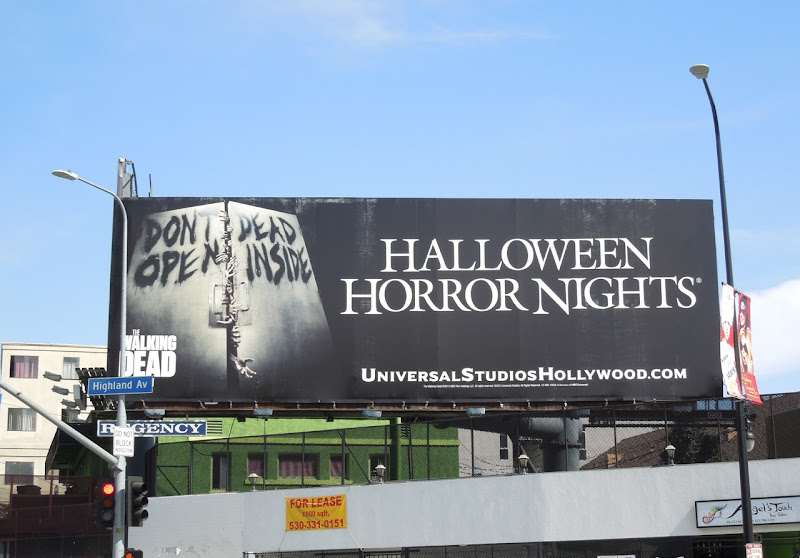 Universal Studios Halloween Walking Dead billboard