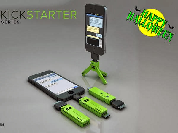 ChargeDrive Phone Charger with USB Drive and Phone Stand