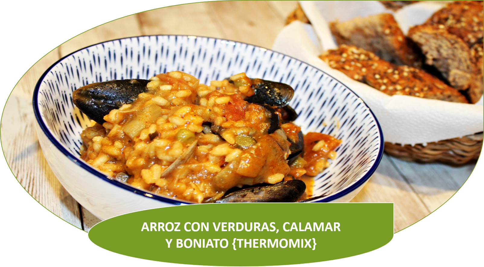 ARROZ CON VERDURAS, CALAMAR Y BONIATO {THERMOMIX}