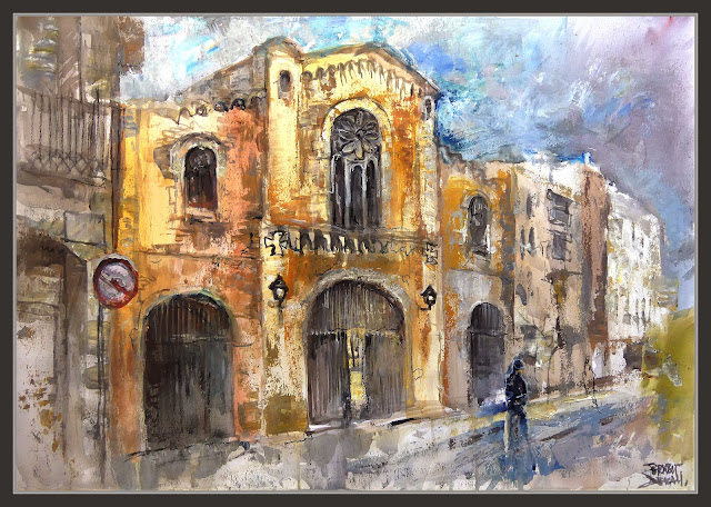 ESGLESIA-SANT FRANCESC-DE PADUA-MANRESA-PINTURA-ART-EDIFICIS-PATRIMONI-PREPARACIO-PLOURE-ARTISTA-PINTOR-ERNEST DESCALS