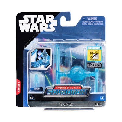 San Diego Comic-Con 2022 Exclusive Star Wars Micro Galaxy Squadron Translucent Blue TIE Fighter Vehicle by Jazwares