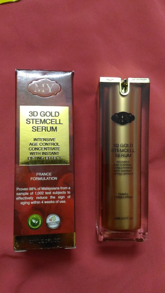 KESAN PENGUNAAN 3D GOLD STEMCELL SERUM DARI MY BEAUTY HERBS 